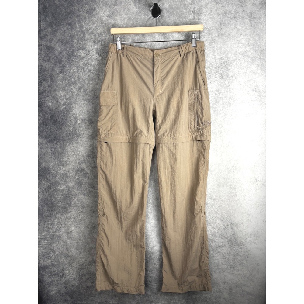 The North Face Women's Convertible Hiking Cargo Pants Tan Stow Pocket Sz Medium